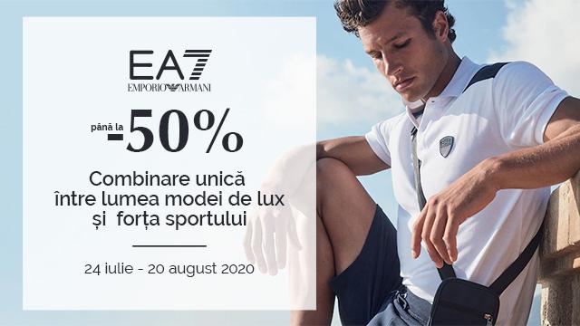 EA7 EMPORIO ARMANI: reduceri până la 50% la colecția pentru bărbați